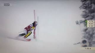 Manuel Feller Slalom 2 Durchgang Adelboden 2024 [upl. by Irme]