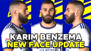 PES 2017 NEW KARIM BENZEMA FACE UPDATE 2022  DOWNLOAD [upl. by Elagiba]