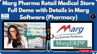 Marg Pharma Retail Medical Stores Full Demo in Marg Software [upl. by Notlrahc170]