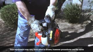 The TB2BV EC gas leaf blower  How to set up your blower [upl. by Tahp]