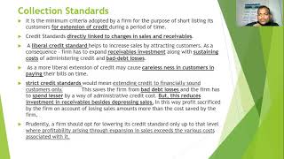 Unit 3 Receivables Management Credit Standards [upl. by Adnilemre]