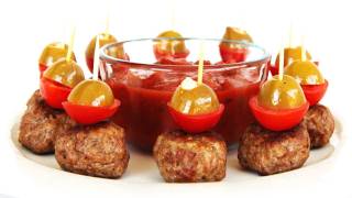 Spicy Meatball Hors doeuvres  Finger Food Video Recipe [upl. by Eichman]