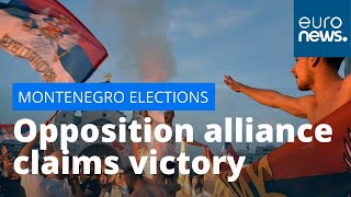 Montenegro elections Opposition alliance claims victory over ruling prowestern party [upl. by Joshuah]