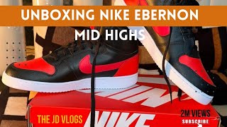 UNBOXING NIKE EBERNON HIGHS  BRAND NEW  THE JD VLOGS [upl. by Ahsirat]