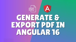 How to generate and export PDF in Angular 16 [upl. by Amerd]