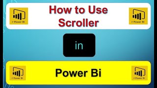 How to use scroller in Power BI [upl. by Nyllewell]