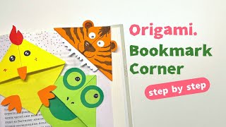 Easy Origami Bookmark Corner  How to make an Bookmark DIY [upl. by Marline]