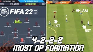 FIFA 22 WHY 4222 IS THE BEST FORMATION AFTER PATCH Meta Formation Instructions amp Custom Tactics [upl. by Court]