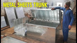 How to Make Metal Sheet Trunk  Make Metal Trunks with Stainless Steel Sheet  Steel Box [upl. by Zuzana]