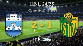 10 2006 U19 Osijek 21 Istra 1961 HNL 2425 27102024 croatiafootball hnl [upl. by Siva]