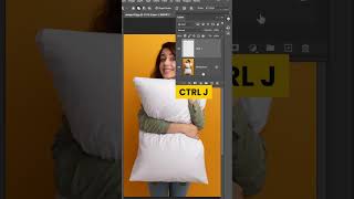 Adobe Photoshop 2025  How to create realistic pillow mockup tutorial shorts sukasstudio20 [upl. by Drofub]