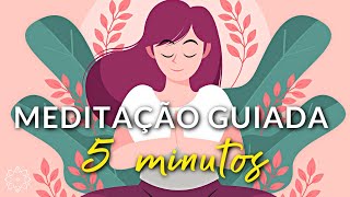 MEDITAÇÃO GUIADA 5 MINUTOS DE BEM ESTAR EQUILÍBRIO E TRANQUILIDADE [upl. by Nema583]