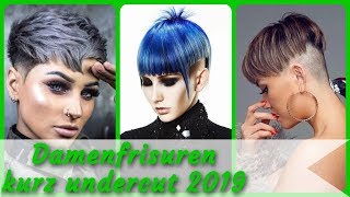 20 Frisurideen für damenfrisuren kurz undercut 2019 [upl. by Ij]