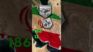 Power comparison between Iran and Israel history compare maps news youtubeshorts facts [upl. by Shulock]