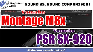 Yamaha PSRSX920 vs Yamaha Montage M8x Sound vs Sound Comparison Which one SOUNDS better [upl. by Panchito]