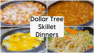 4 Easy One Pan Skillet Dinners  Dollar Tree Dinners [upl. by Wehtta]