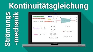 Kontinuitätsgleichung  Physik Aufgabe und Lösung  Strömungsmechanik Hydrodynamik [upl. by Cornell666]