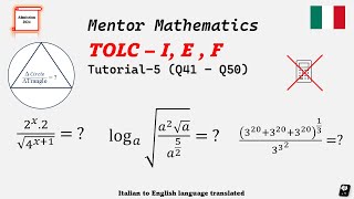 TOLCIE Exam math practise T5 CISIA mentor practise materials tolcexam cisia [upl. by Xenos]