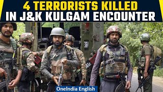 JampK Kulgam Encounter Four Terrorists Killed In Encounter With Security Forces In JampKs Kulgam [upl. by Ayo]