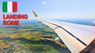 4K Landing at Rome Airport Fiumicino  Vueling Airlines  Trip To Europe [upl. by Waldman701]