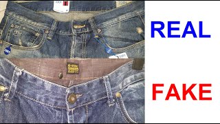 Real vs Fake GStar jeans How to spot fake G star raw denim [upl. by Nyltyak]