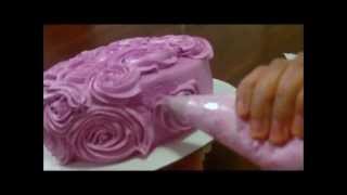 How to Frost a Rosette Cake [upl. by Meakem]