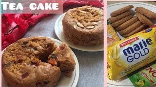 Biscuit Cake  3 Ingredient Eggless No Oven Bake Recipe  On Tawa [upl. by Yahsal]