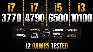 i7 3770 vs i7 4790 vs i5 6500 vs i3 10100  Test in 12 Games [upl. by Elawalo]