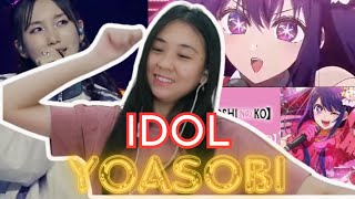 FIRST TIME WATCHING IDOL BY YOASOBI  LIVE PERFORMANCE AND THE ANIMATED VERSION 2024 [upl. by Zhang]