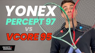 Are these the two BEST Yonex control rackets Yonex Percept 97 vs Vcore 95  Rackets amp Runners [upl. by Tterrej]