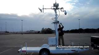 A2Z Security Cameras MMST Mobile Surveillance Trailer Manual Mast Demo [upl. by Suaeddaht569]