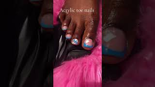 Acrylic toe nails 💅 nails viralvideo [upl. by Chere]