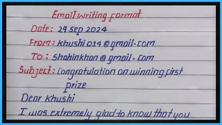 Email writing format in english [upl. by Hannaj513]