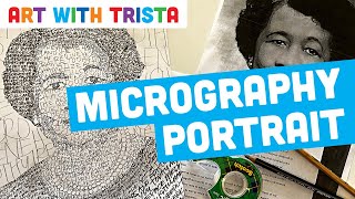 Micrography Portrait Art Tutorial  Art With Trista [upl. by Rodney]