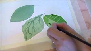 Three Techniques for Painting Leaves in Watercolor [upl. by Burner467]