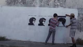 STENCIL ART GRAFFITI  Bob Dylan [upl. by Airdua]