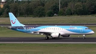 Jetairfly Embraer ERJ190 OOJVA TB 3762 takeoff at Berlin Tegel Airport [upl. by Dnomsed]