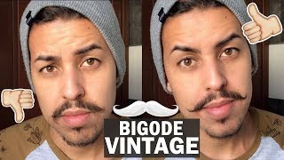 Como Deixar seu Bigode VINTAGEHANDLEBAR Como Corto meu bigode [upl. by Ursa]