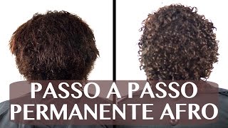 Passo a passo Permanente Afro Salon Line [upl. by Aihsrop]