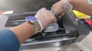 Fix color missing Epson L805 printerHow to cleaning Epson EcoTank L805 Printer head smple method [upl. by Areyk]