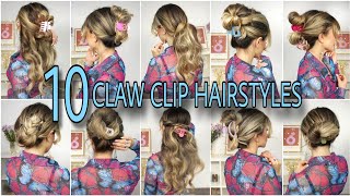 10 CLAW CLIP HAIRSTYLES YOU NEED TO TRY TODAY 🐙 MEDIUM amp LONG HAIRSTYLES [upl. by Hermosa]