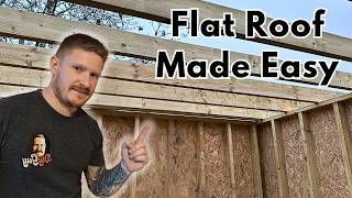 How i Built a Garden Room Workshop Flat Roof Quickly  Workshop Build PT4 [upl. by Ycat]