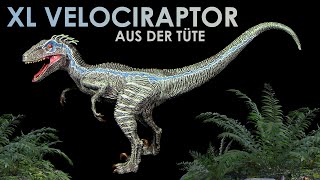 Temu  ein XL Velociraptor quotBluequot aus der Tüte  Teil 2 von 3  Dinosaurier Unboxing [upl. by Mloc510]