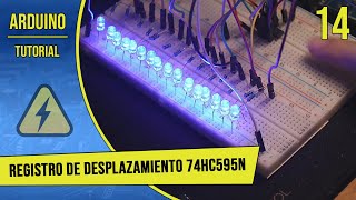 Tutorial de Arduino en Español  Parte 14  Registro de desplazamiento 74HC595N [upl. by Mahda]