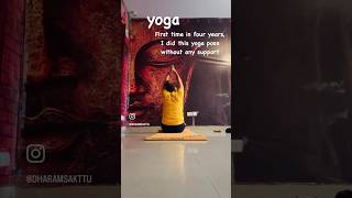 yoga yogaforbeginners nothing is impossible yogainspiration challenge after health essue 🤲 [upl. by Ahsiym78]