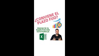 Planilla Proyeccion de PLAZO FIJO en EXCEL  DESCARGA GRATIS [upl. by Pradeep]