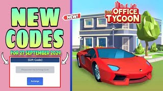 NEW IDLE OFFICE TYCOON GIFT CODE 27 SEPTEMBER 2024  IDLE OFFICE TYCOON CODES [upl. by Orelia]