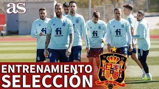 SELECCIÓN  Último entrenamiento de ESPAÑA antes de la fase de clasificación al MUNDIAL 2022  AS [upl. by Seilenna]