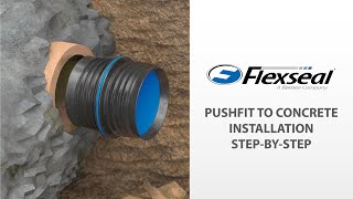 Flexseal  Connecting a drainage pipe that is buried in concrete Installation [upl. by Iveson790]