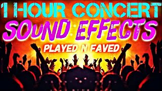 1 Hour Concert Sound Effects  Stage Applause  Screaming  Shouting  Stadium Crowds  Royalty Free [upl. by Coryden976]